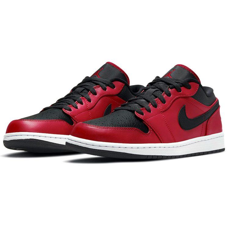 Air Jordan 1 Low 'Reverse Bred Swoosh texturizado' 553558-605