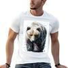 Men's T-shirt with Bear Print Vintage Graphic T-shirt for Man Luxury T-shirt