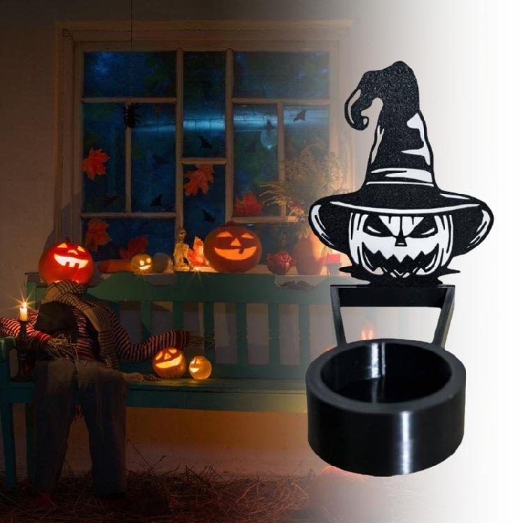 Gothic Grim Reapers Plastic Candle Stand Halloween Desk Decoration Themed Party Accessory for Event