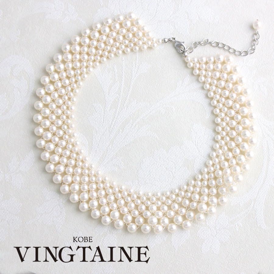 [VINGTAINE] Pearl Choker Necklace - Perfect for Weddings, Parties, and Special Occasions. A sophisticated, simple, cute, and stylish gift for women.