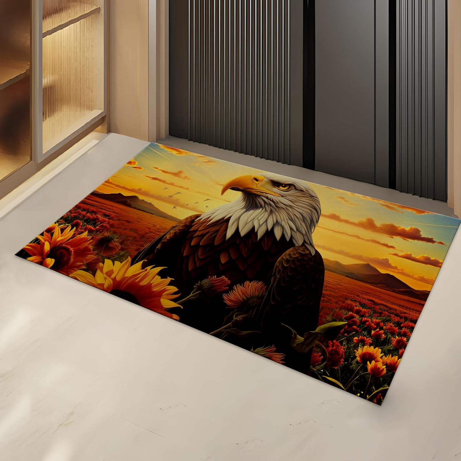 

Elegant Peacock Indoor Door Mat Gifts, Floor Area Rug for Entryway, Living Room or Bathroom, Non-Slip Blue and Green Doormat Hom 40x60cm