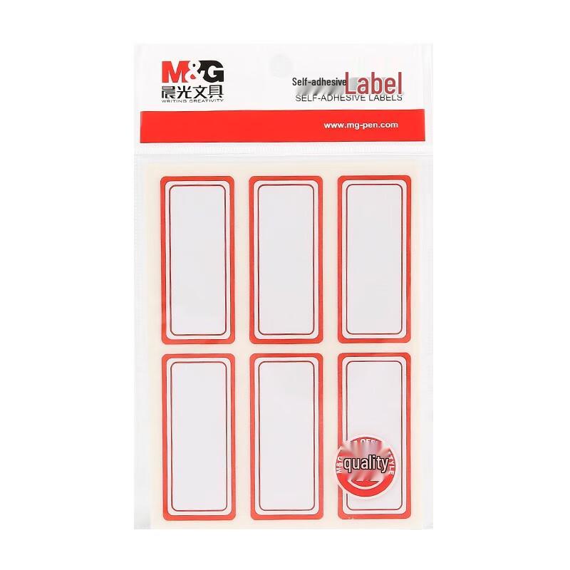 M&G Red-Framed Self-Adhesive Labels
