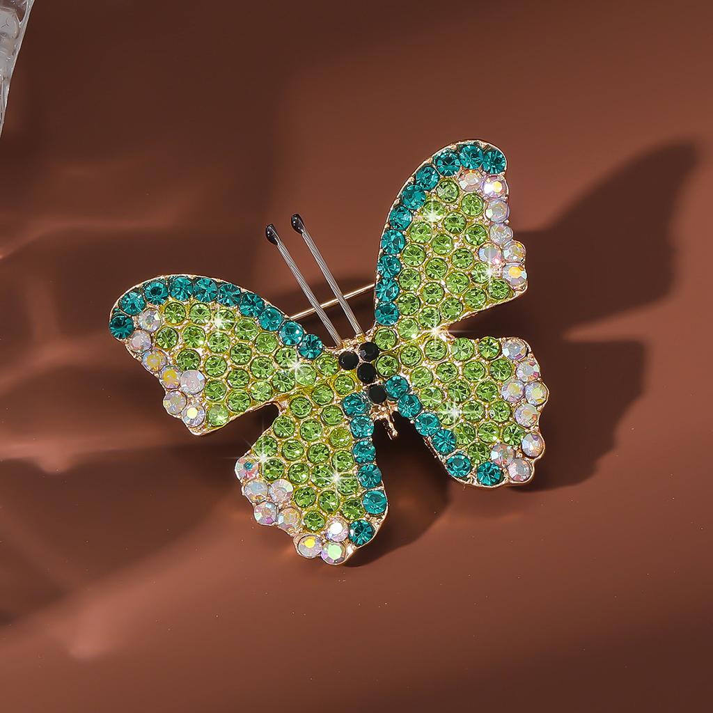 Full Diamond Butterfly Brooch Women'S Luxury Atmospheric Pin Jacket Cardigan Suit High-End Women'S Fashion Corsage