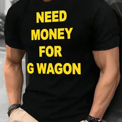 Frühling und Sommer Neu Herren und Damen NEED MONEY FOR G WAGON Aufdruck Baumwolle T-Shirt Lässig Kurzarm Rundhals T-Shirt