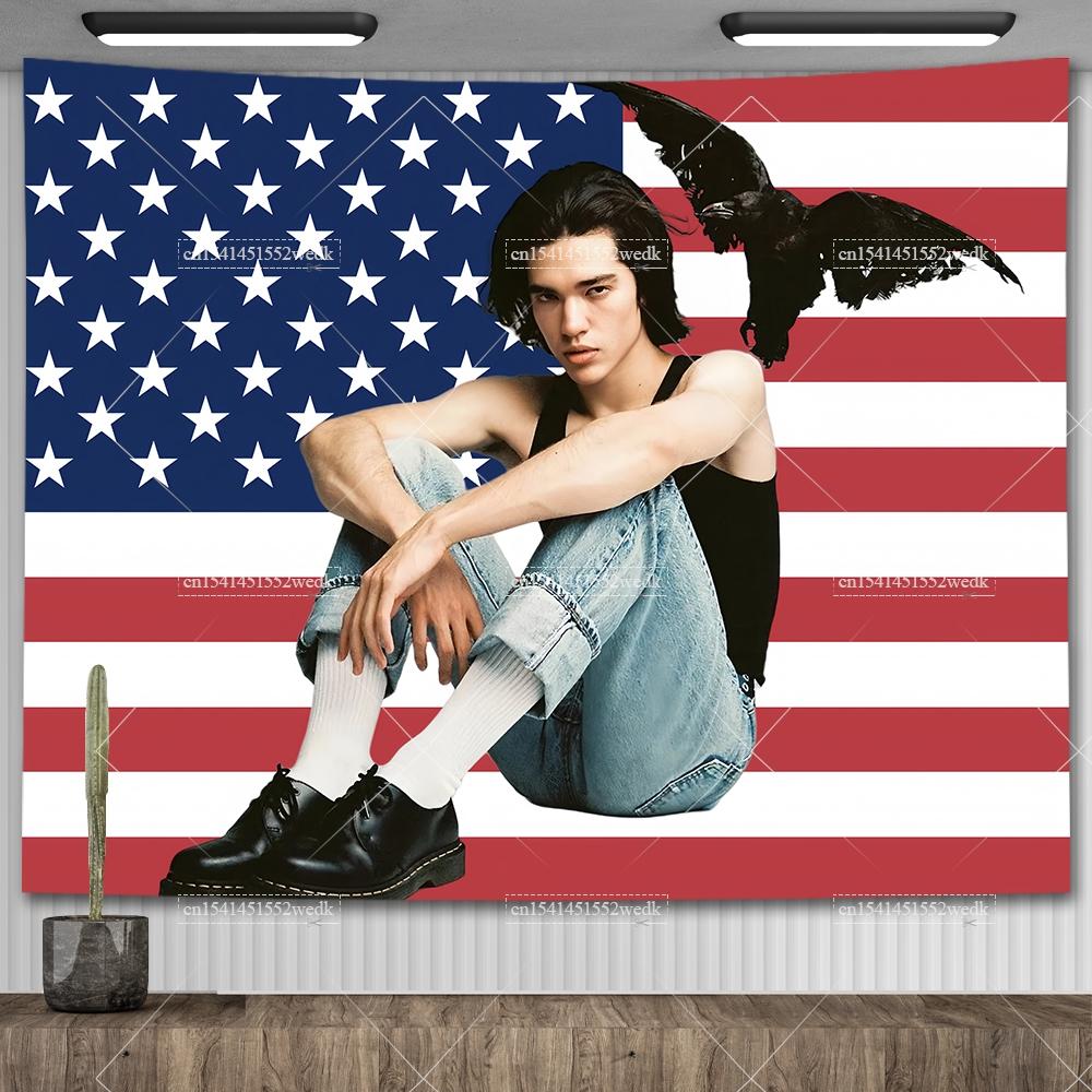 Conan Grays Ameircan Flag Tapestry Y Pop Singer Wall Hanging Tapestry Aesthetic Room Decor Wallpapers Home And Garden Banners