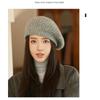 Autumn and Winter Hats, Children's Knitted Warm Woolen Hats, Solid Color Berets