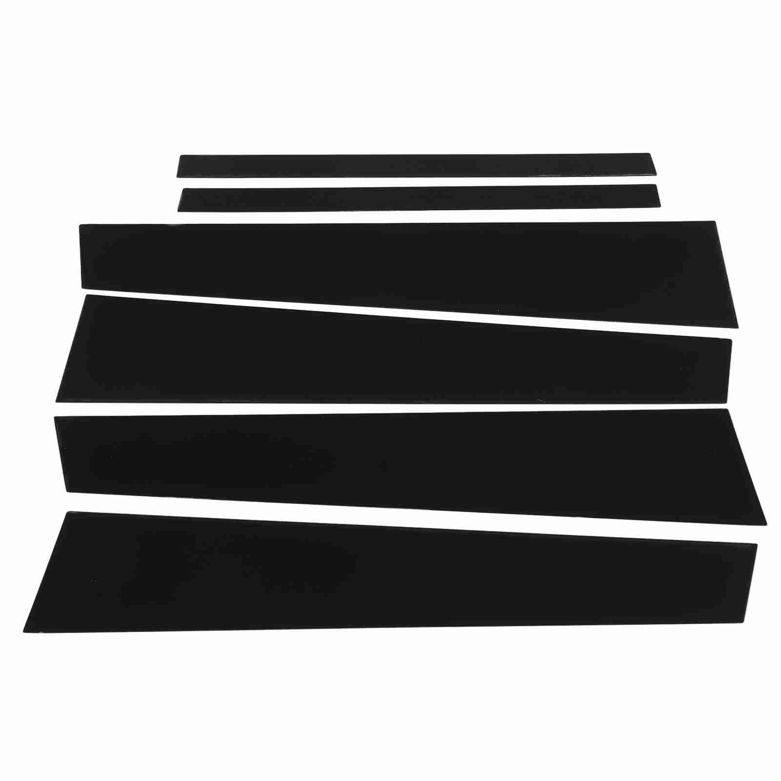 6 Pcs B Pillar Posts Door Trim Glossy Black Exterior Side Door Window Cover Decal for Accord Eight Generations 2008‑2012