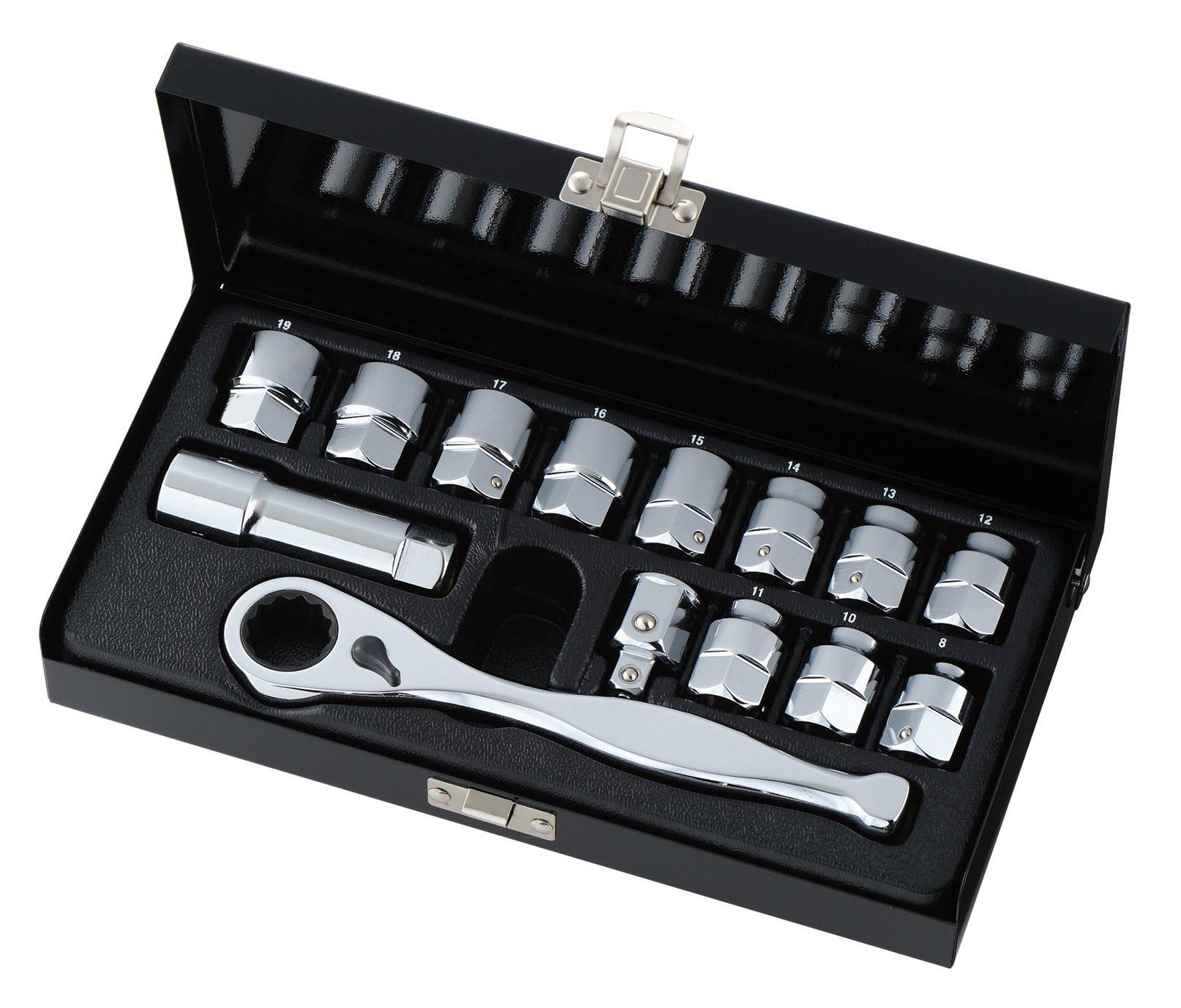 

Takagi GISUKE Wrench Through-hole Multi-Socket Set, 14-piece, SWS-500GT