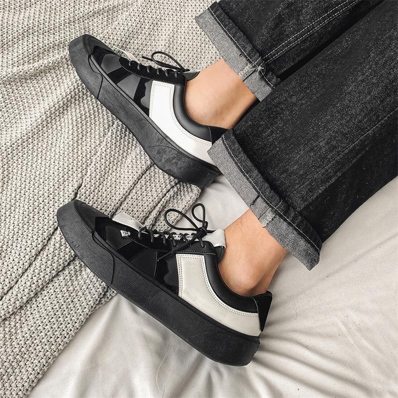 Мода 2024 Новые маленькие белые туфли для мужской повседневной корейской моды Мужские — фото 4