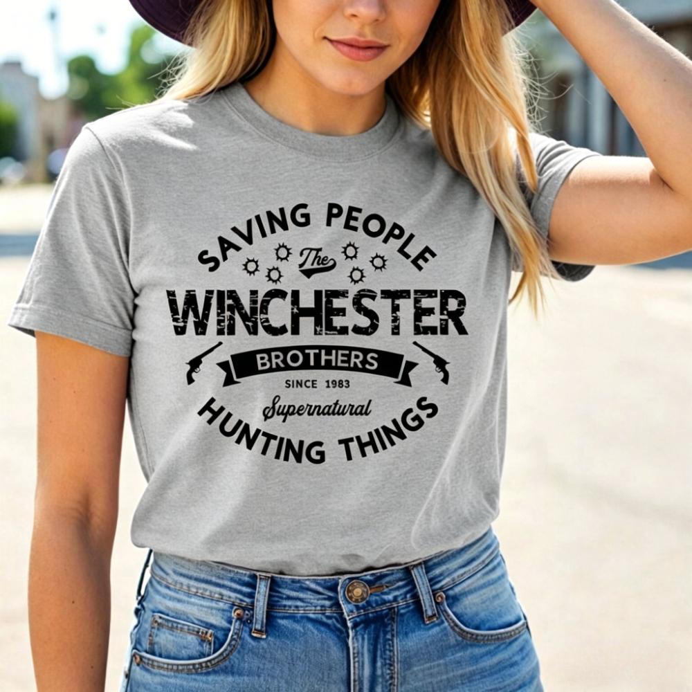 Supernatural TShirt Winchester Brothers Shirt SPN TV Series Fans Gift T-shirt Menunisex Fashion Summer Crewneck Cotton Tee Tops
