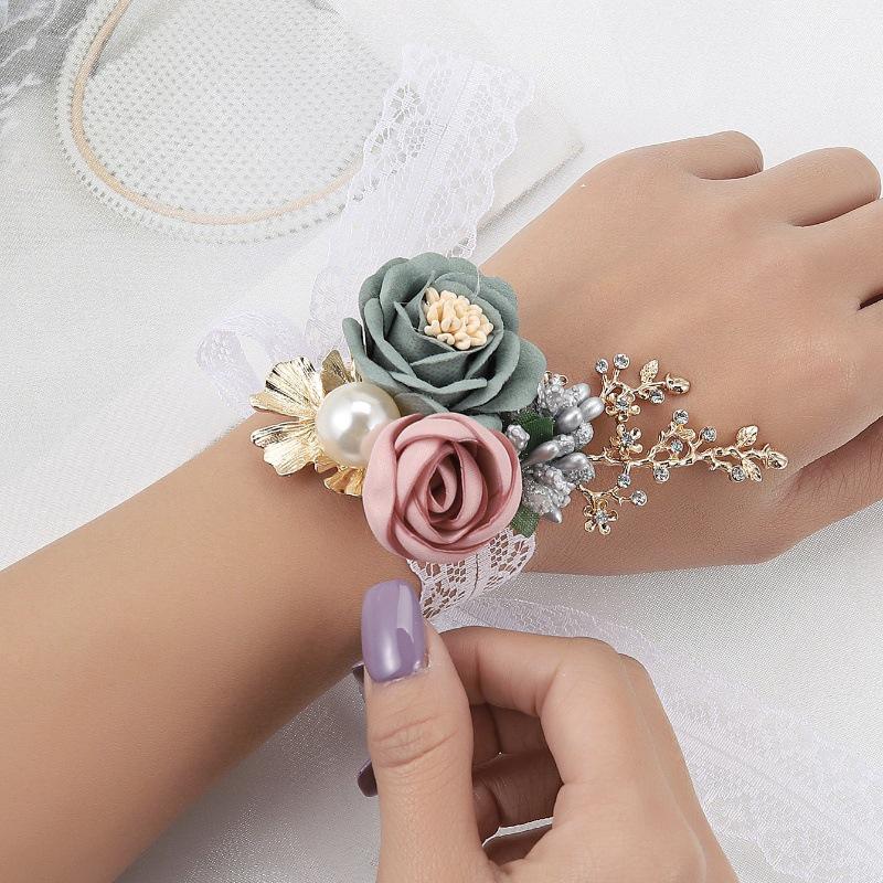 

Cross-border Wedding Props: Korean Style Bride & Groom Simulation Flowers, Bridesmaid & Groomsman Corsages, Small Gifts