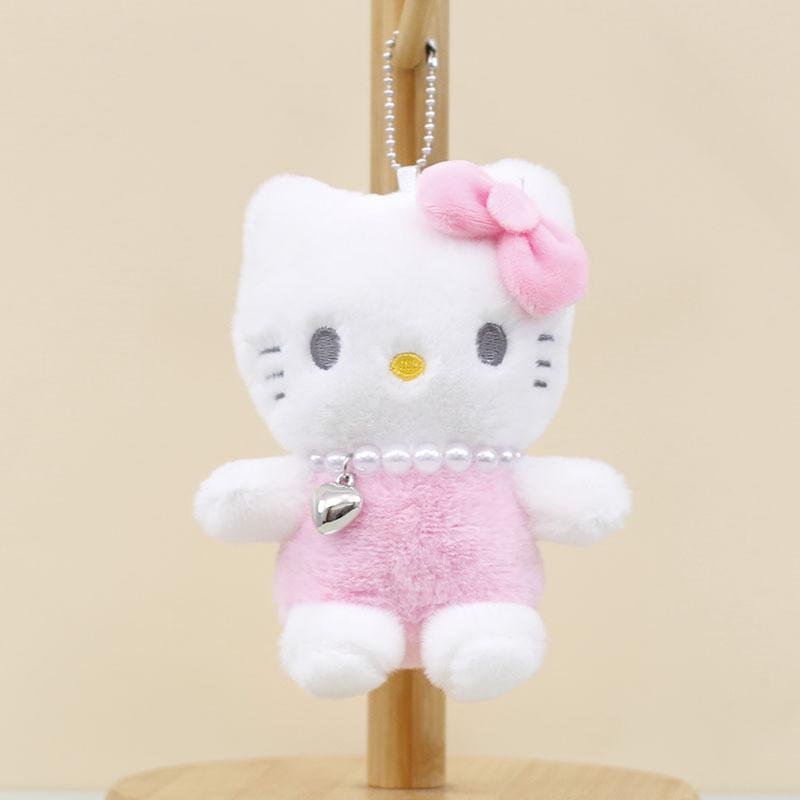 Adorable Plush Hello Kitty Keychain 13cm Cute Cat Backpack Accessory For Girls