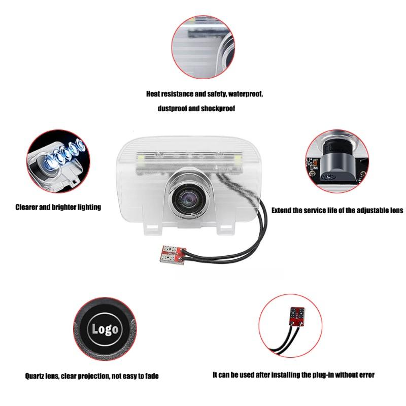 2PCS for Honda Accord CR-Z Crosstour Spirior Elysion Odyssey Led Car Door Logo Shadow Projector Welcome Lamps Car Accessories aig256