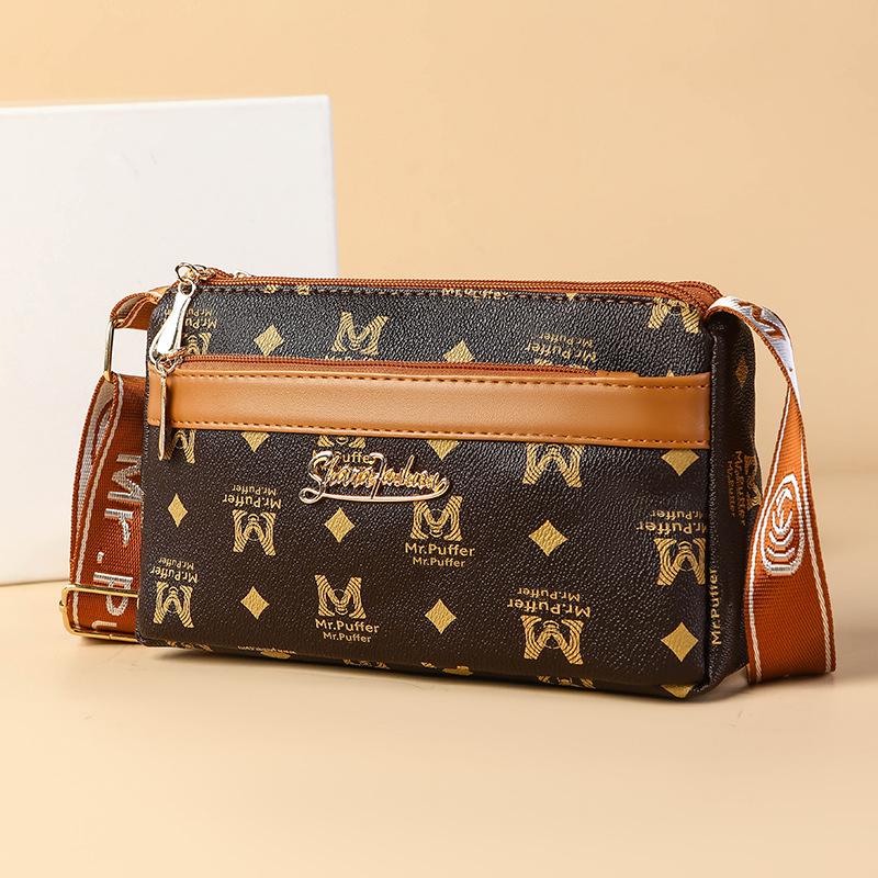 Spring Women, Middle-aged Women, Wide-band Versatile Bag, Middle-aged and Elderly Women's Crossbody Single-shoulder Bag