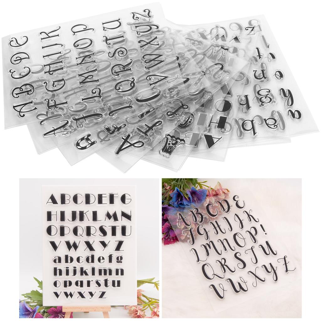 8Pcs Brief Transparent Stempel Klar Zeichnung Scrapbooking Hand Konto Handwerk Dekorationen