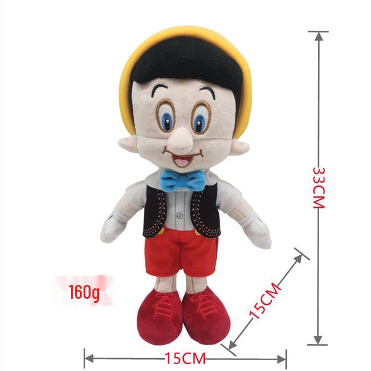Pinocchio Plush Toy - Cute Anime Boy Doll 33 cm