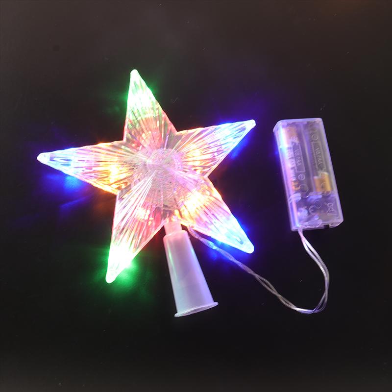 

Lighted Star Shape Christmas Tree Topper Pentagram Tree Top Xmas Tree Ornaments Navidad 2024 Christmas Decoration for home