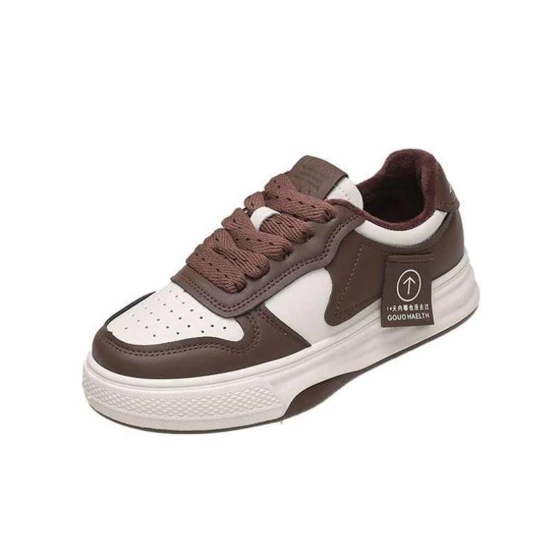 Fashion Board Shoes Women's Sneakers New Muffin Thick Bottom Khaki Black White Color Matching Fashion Women's Shoes Casual Sports Shoes