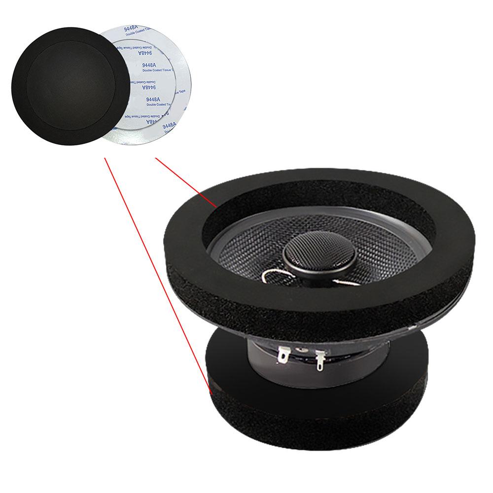 1 set 6.5 Inch Car Speaker Ring Bass Door Trim Sound Insulation Cotton Audio Speakers Sound Self Adhesive Insulation Ring