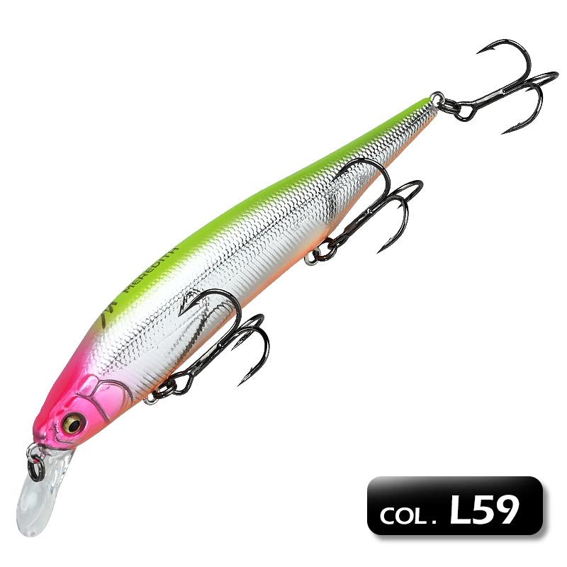 MEREDITH ITO Suspending Minnow 115mm 14.9g 1.8-2m Depth Treble Hooks Pike Bass ITO