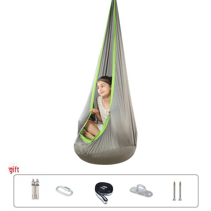 Children's Hanging Chair with Inflatable Cushion - Portable Swing for Park and Yard