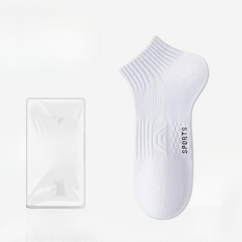 Men's Summer Thin Cotton Sports Anti Ball Mesh Eye Breathable Deodorant Wicking Socks
