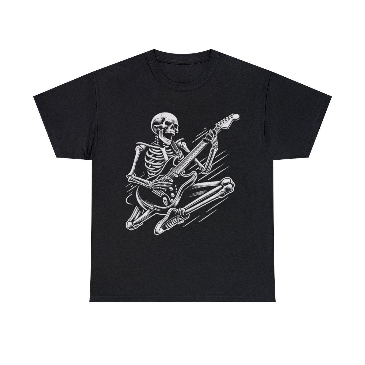 Skeleton Guitar Rock And Roll Graphic Tee Shirt, S-5XL S разноцветный
