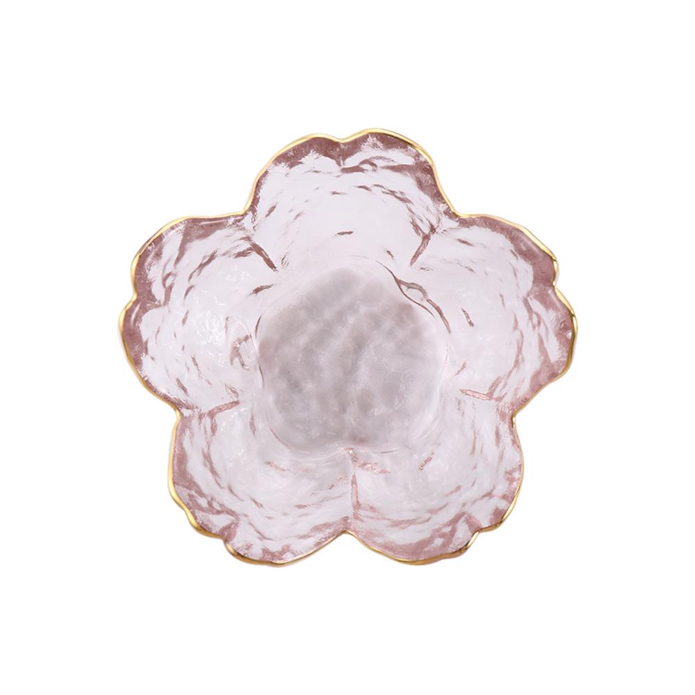 Severský styl Japonská zlatá intarzie Zmrzlinová skleněná miska Ovocný salát Kuchyňské pomůcky Miska na omáčku Nádobí Kořenící talíř