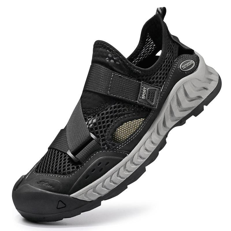 

Мужские дышащие кроссовки, брендовая мужская обувь без застежек, роскошные мужские сандалии с вырезами, мужские удобные мокасины, мужская обувь для вождения 46