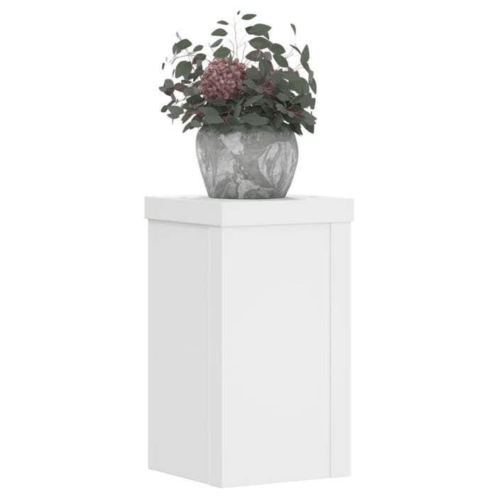 VidaXL Plant Stands 2 Pcs White 10x10x18 Cm Engineered Wood, Flower Stand, Pot Stand, Support for 852879