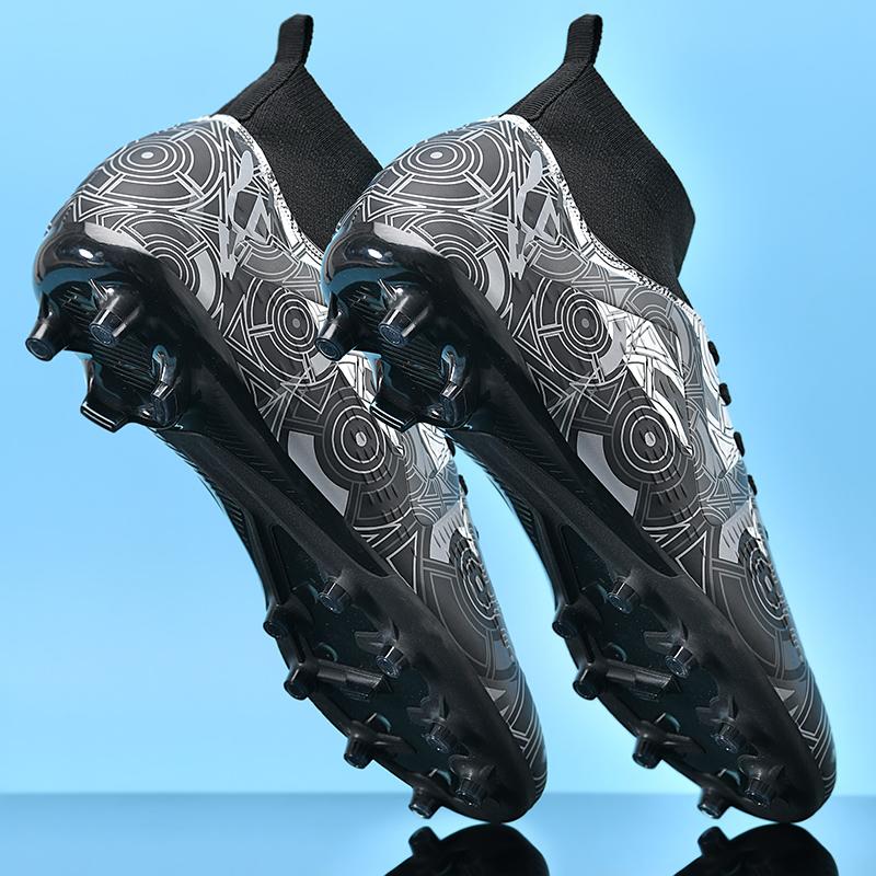 Fashion Mens Soccer Shoes TF/FG High Ankle Football Boots Kids Women Outdoor Non-slip Grass Multicolor Training Match Athletic Sneakers
