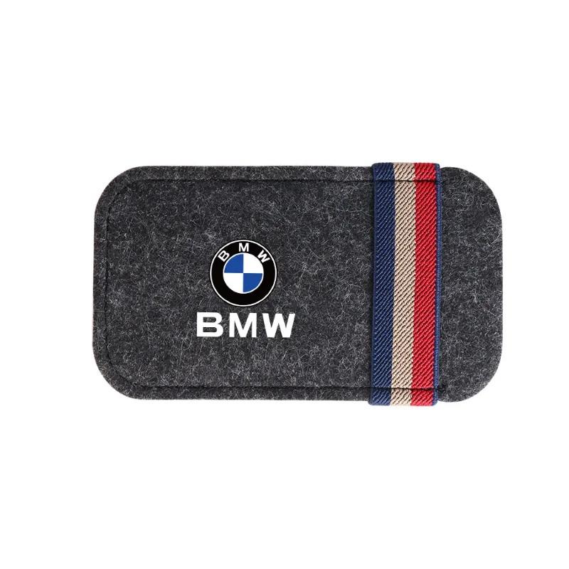 Für BMW Auto Sonnenblende Brillenetui Filzleder Verschleißfest Sonnenbrillenhalter Aufbewahrungsbox Universal Brillen Organizer Tasche
