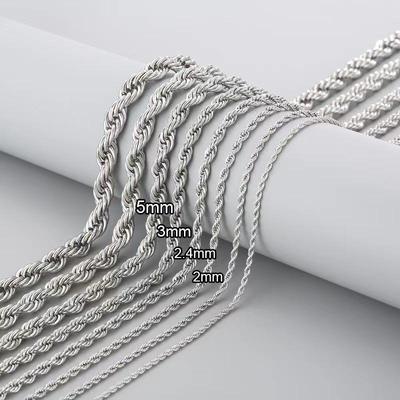 Unisex Stainless Steel Twist Chain Necklace - Trendy Street Fashion from Japan & South Korea