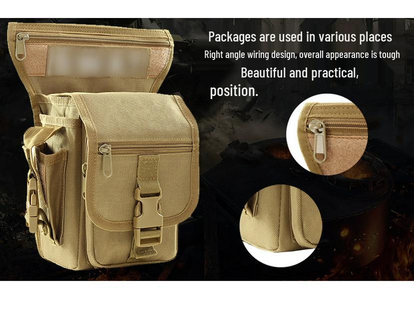Men’s Outdoor Tactical Motorcycle Messenger & Cycling Leg Bag, Waterproof Waist Bag for Mobile Phone & Running Sports.
