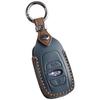 Smasol Subaru and Impreza Genuine Leather Key Case with Trunk Button and Levorg Forester Crosstrek, Forester, Levorg, 3-Button Compatible, Men's