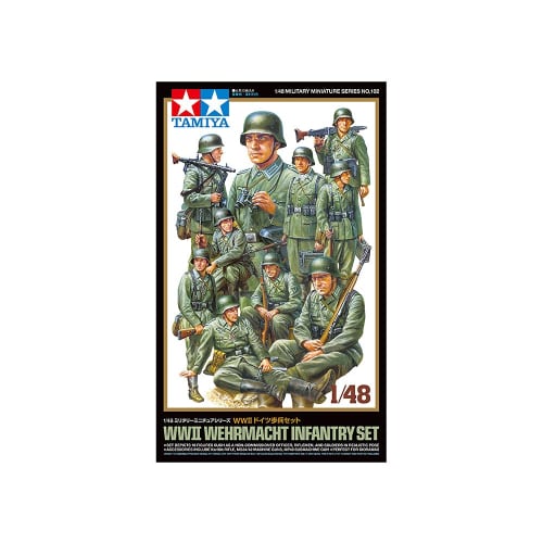 TAMIYA 1/48 Военная миниатюра Серия №102 Немецкая пехота Второй мировой войны Набор Пластиковая модель 32602