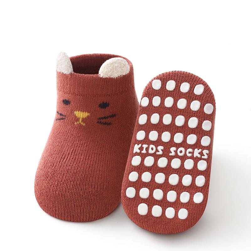 Kinder Rutschfeste Socken Niedliches Cartoon Wintermuster Kinder Jungen Mädchen Boden Babysocken Bequem für Kleinkinder