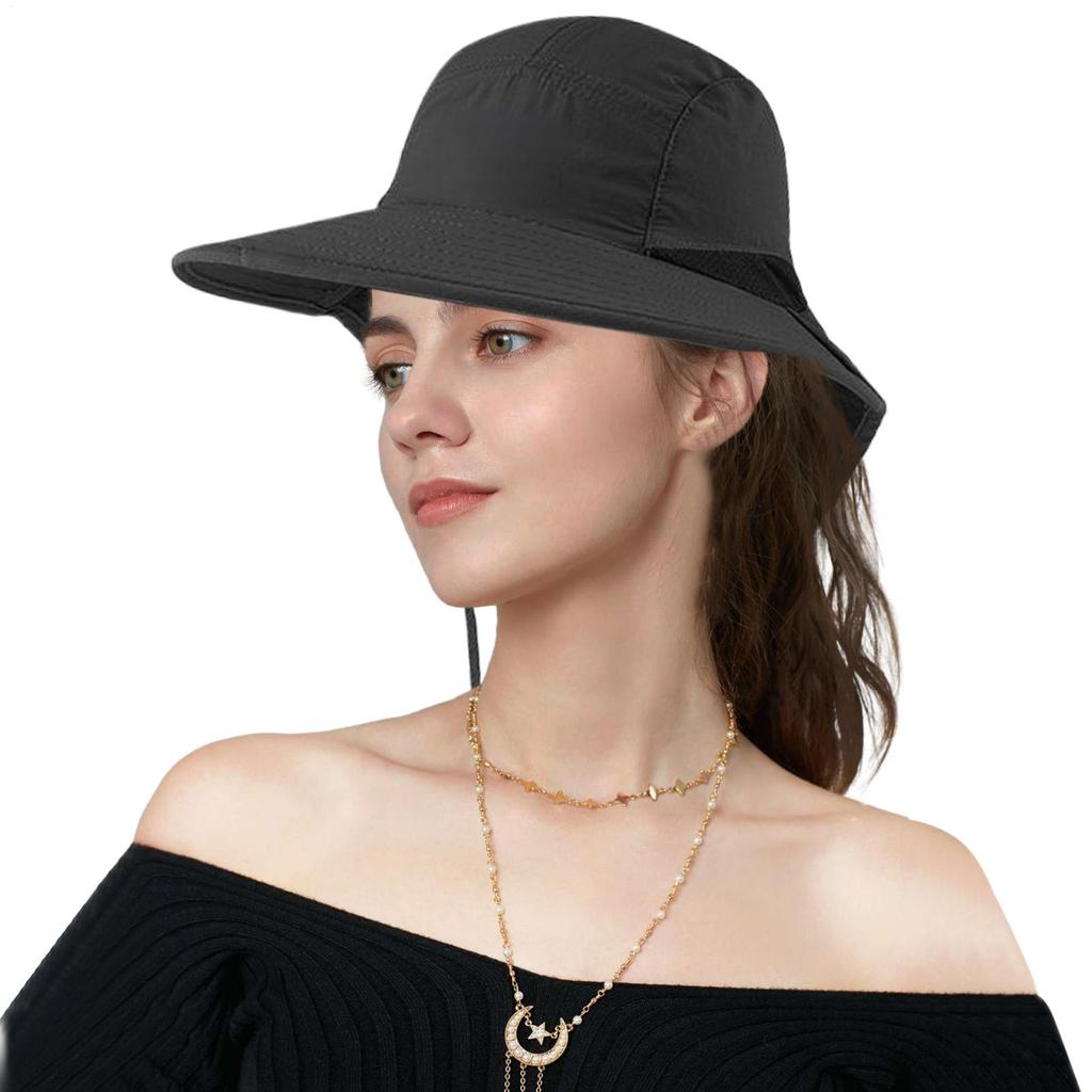 Sun Hats for Men Women Fishing Hat Breathable Wide Brim Bucket Hats Summer UV Protection Safari Hat Outdoor