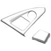 Matte Silver ABS Car Central Armrest Box Control Button For BMW 5 F10 11 12 13