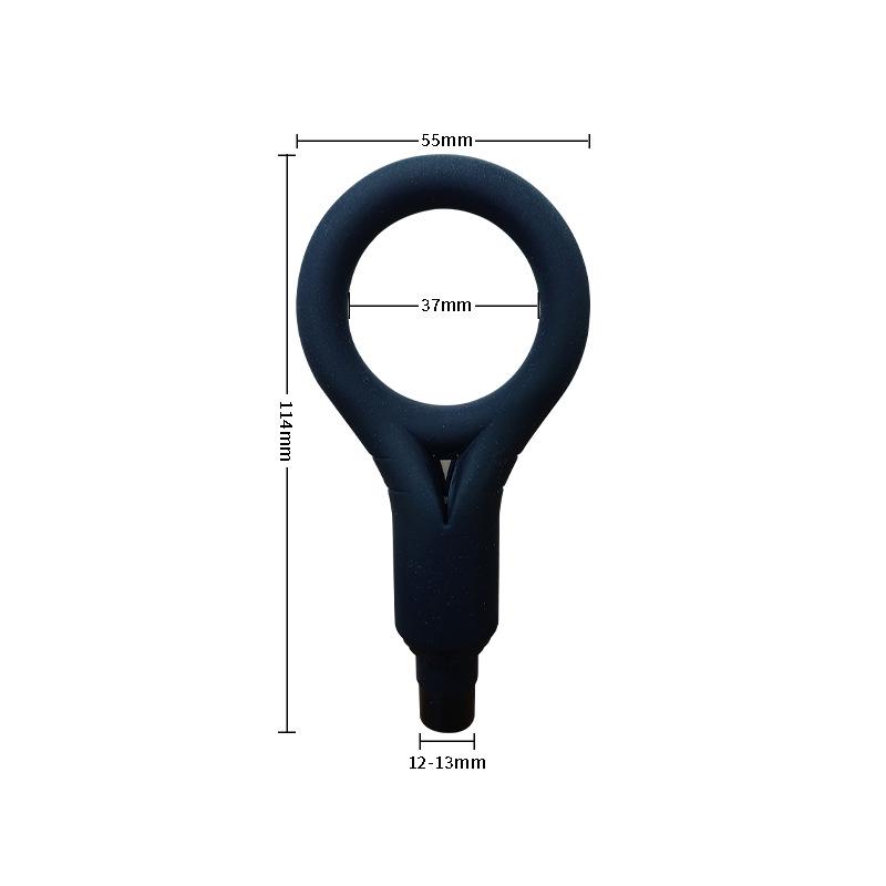 Men's Silicone Self-Defense Massage Gun Head & Vibration Ring Replacement Adapter.