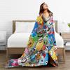 Dragon Quest Slimes Blankets Soft Warm Flannel Throw Blanket Cover for Bed Living room Picnic Travel Home Couch