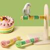 Frosted Parrot Perching Station Rack Non-slip Bird Teeth Chew Pole  Beak Sharpening