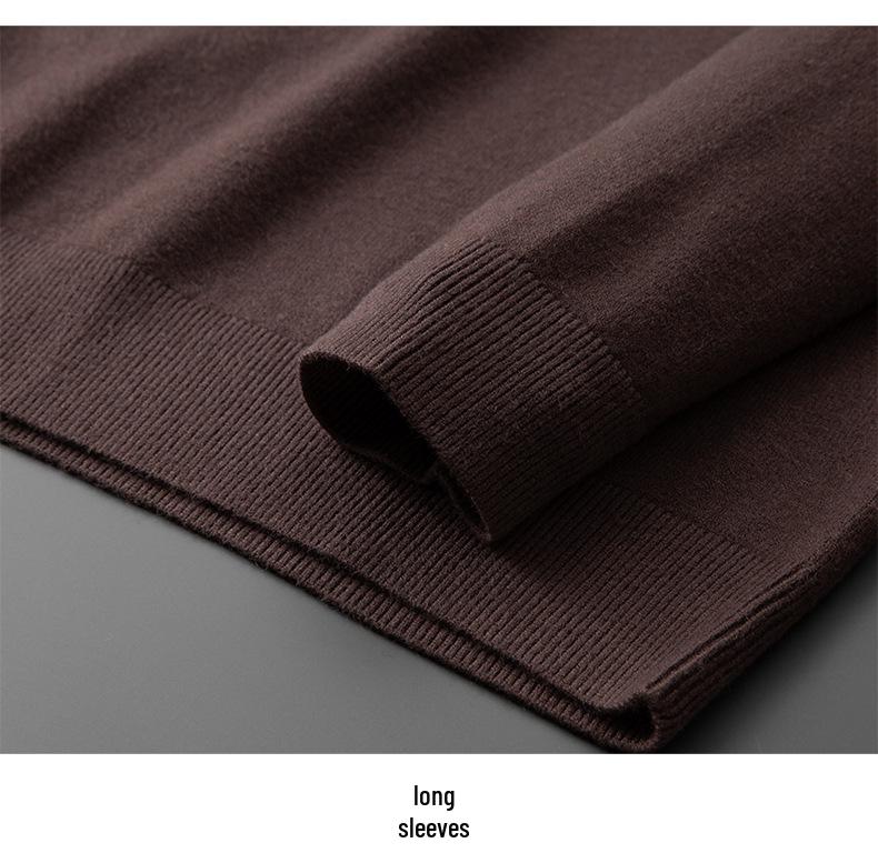 2025 Men's Casual Plus Size Round Neck Knit Sweater - Loose, Warm, Autumn/Winter Edition.