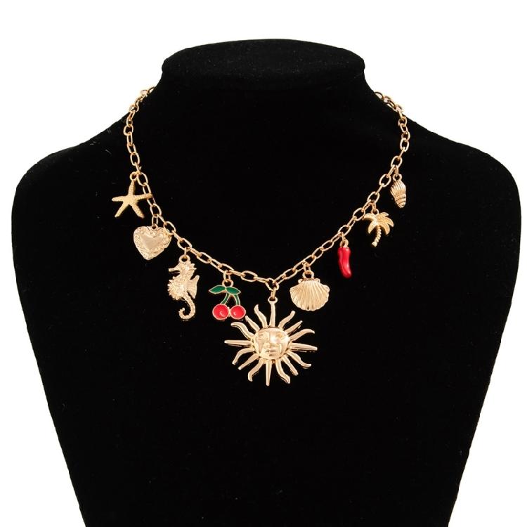 Trendy Unique Conch Shell Necklace Summer Holiday Jewelry Gift Ocean Inspired Chokers Jewelry for Daily Wear Parties