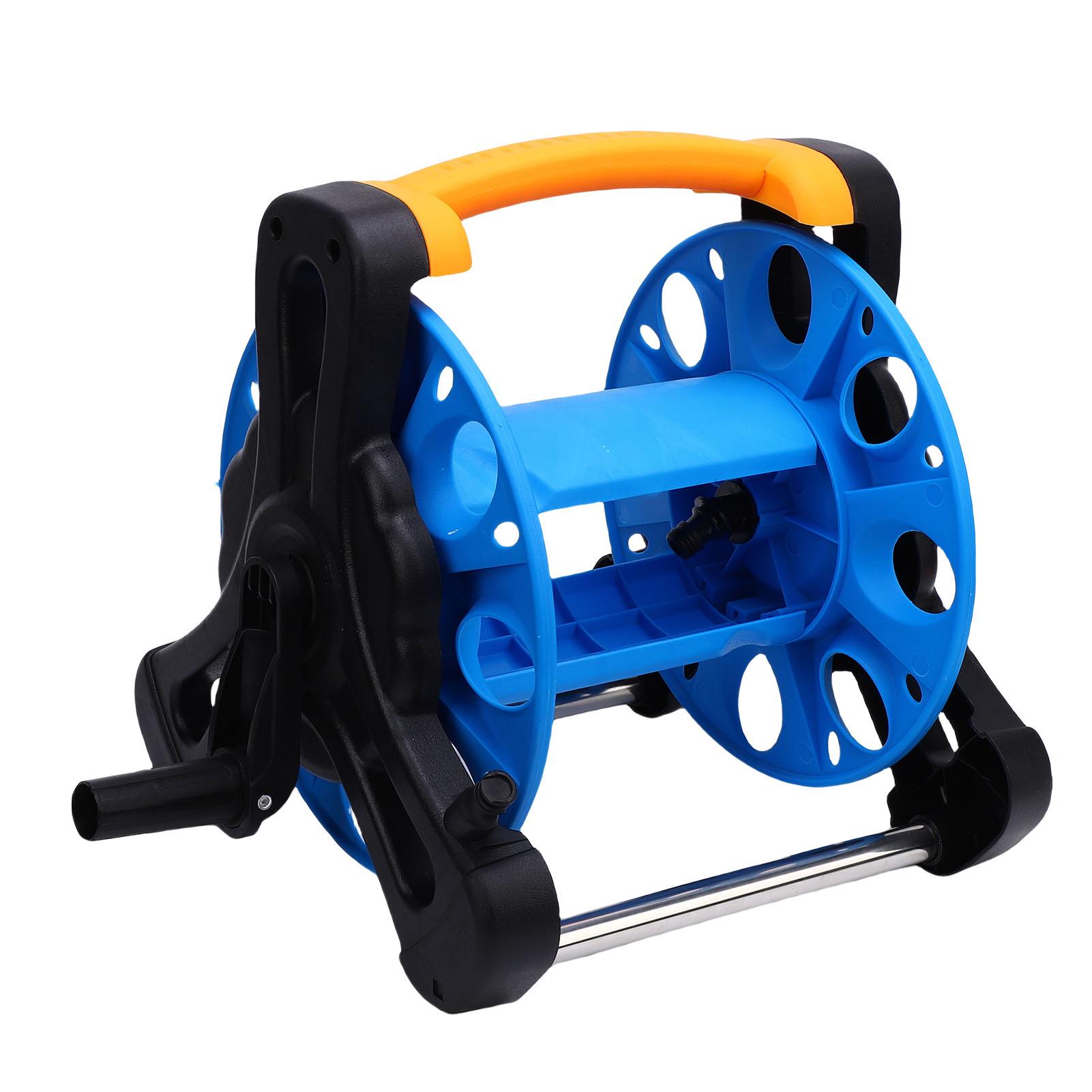 Garden Hose Reel Cart, Holds 114.8ft Water Pipe, Water Hose Reel Cart for Outside Car Washing, Watering, Wall Mounted Water Hose Holder for Lawn Yard