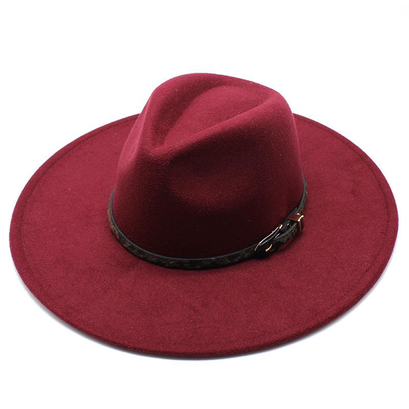 New new autumn and winter wool.cm big eaves jazz top hat men's and women's peach heart top chain top hat felt