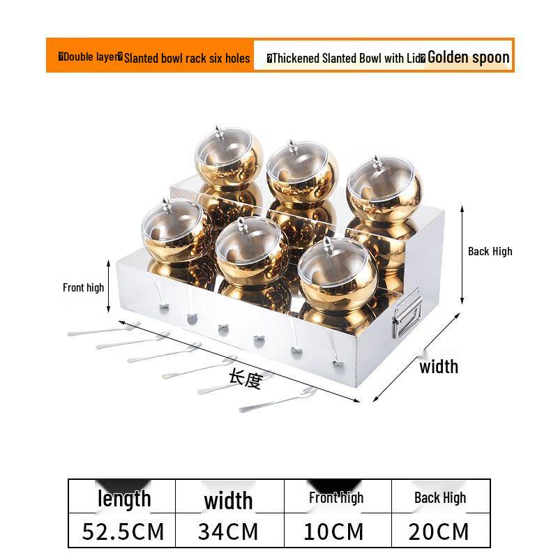 Restaurant Stainless Steel Condiment & Sauce Dispenser Set