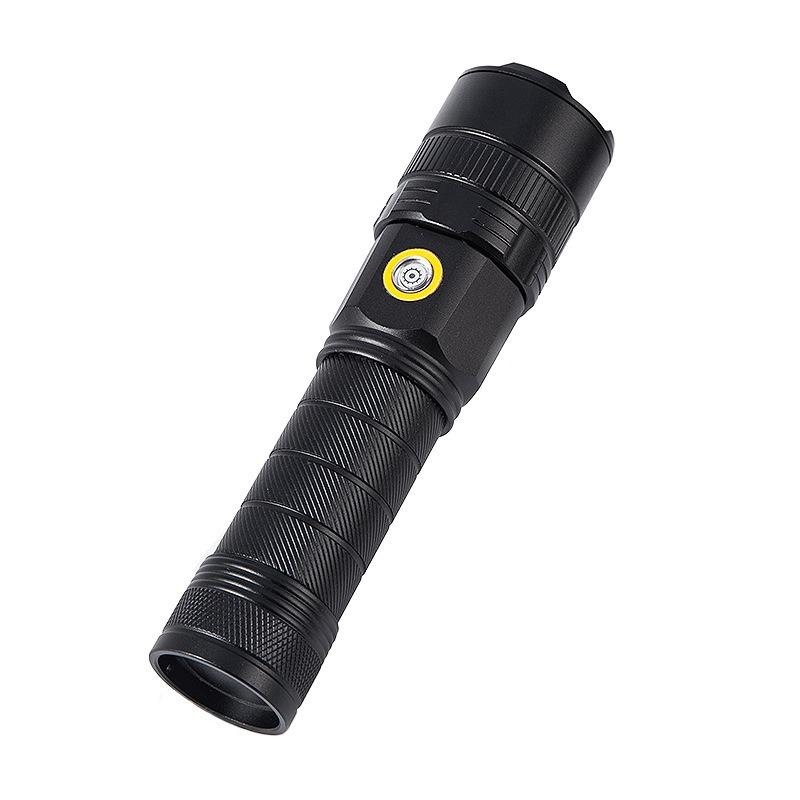 Outdoor P11 Super Bright Flashlight - Type-C Rechargeable, Telescopic Zoom, Searchlight Function, Emergency Tactical Flashlight