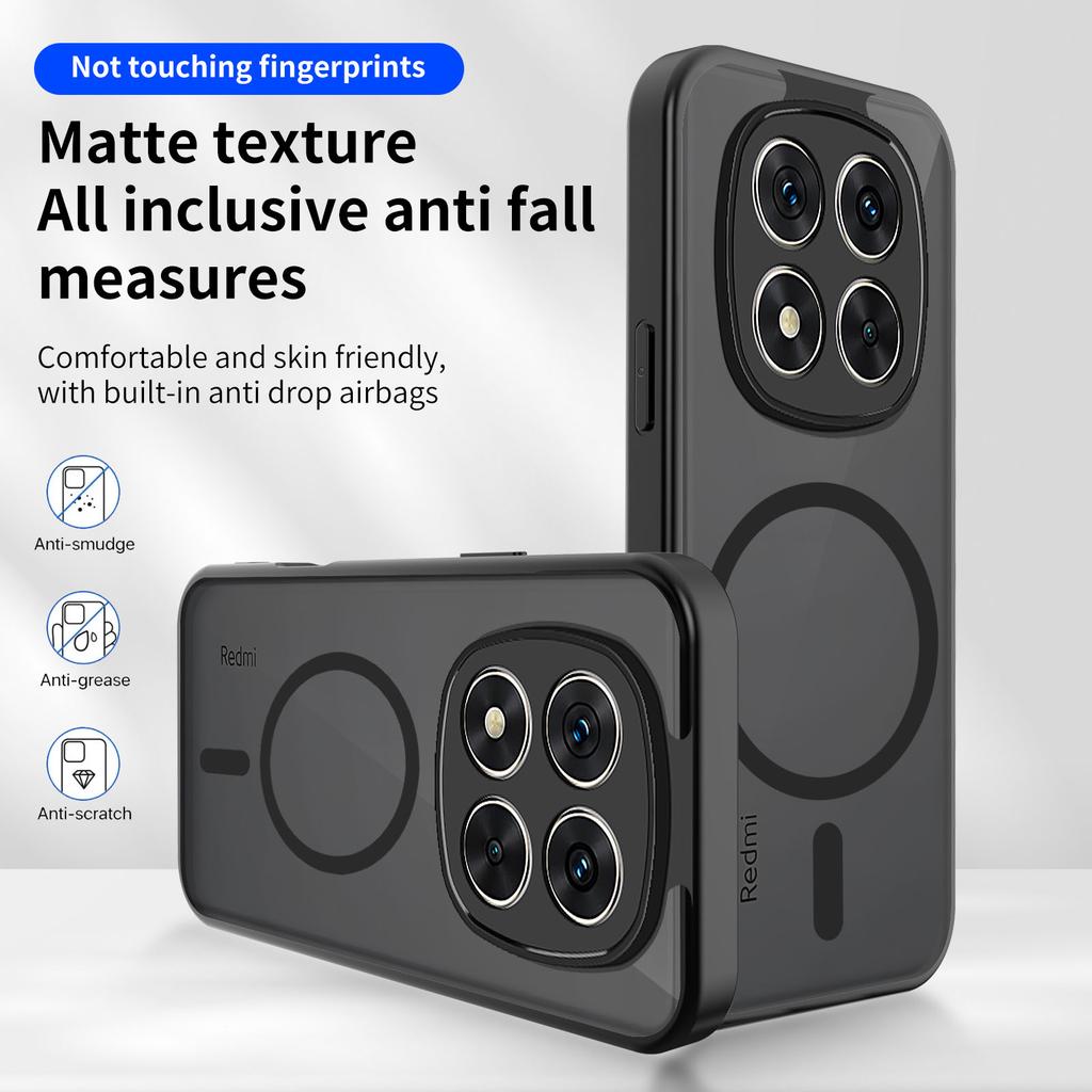 Pouzdro pro Xiaomi Redmi 14 Pro Plus A3 A3X Poco X7 F7 Ultra F7Pro C61 5G 4G Matné Průhledné Magsafe Magnetické Nárazuvzdorné Kryt