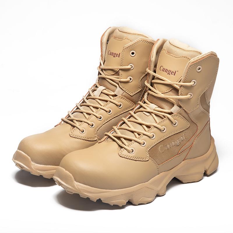 

Чоловічі високі робочі черевики Sheos Steel Toe Saftey Багатофункціональні черевики для активного відпочинку 46 хакі